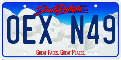 SD license plate 0EXN49