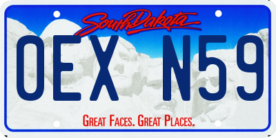SD license plate 0EXN59