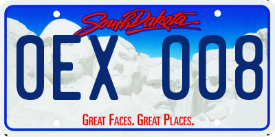 SD license plate 0EXO08