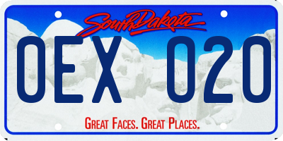 SD license plate 0EXO20