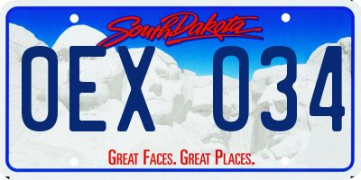 SD license plate 0EXO34