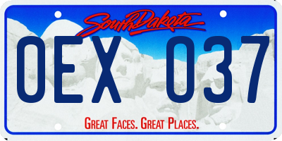 SD license plate 0EXO37
