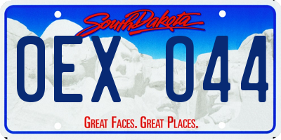 SD license plate 0EXO44