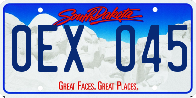 SD license plate 0EXO45
