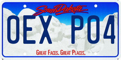 SD license plate 0EXP04