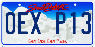 SD license plate 0EXP13
