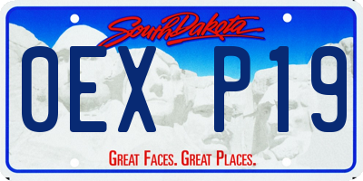 SD license plate 0EXP19