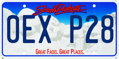 SD license plate 0EXP28
