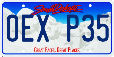 SD license plate 0EXP35