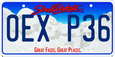 SD license plate 0EXP36