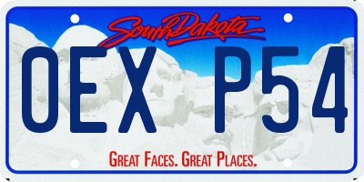 SD license plate 0EXP54