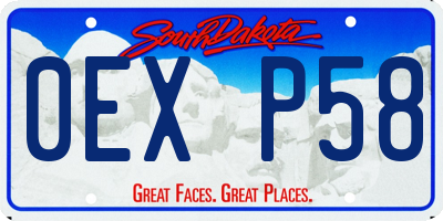 SD license plate 0EXP58