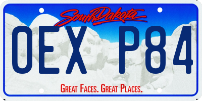 SD license plate 0EXP84