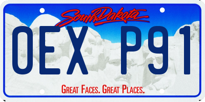 SD license plate 0EXP91
