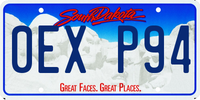SD license plate 0EXP94
