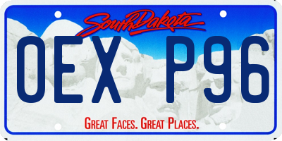 SD license plate 0EXP96