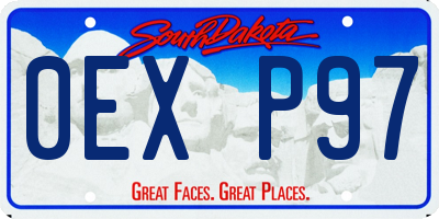 SD license plate 0EXP97