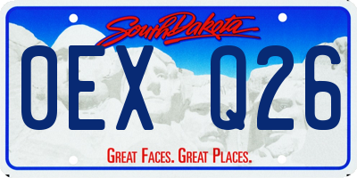 SD license plate 0EXQ26
