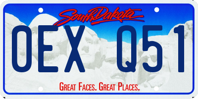 SD license plate 0EXQ51