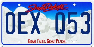 SD license plate 0EXQ53