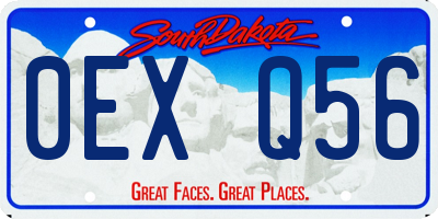SD license plate 0EXQ56