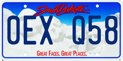 SD license plate 0EXQ58