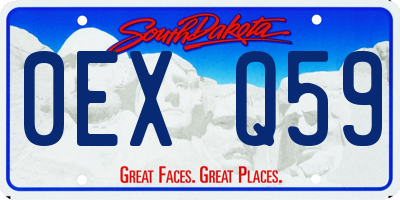 SD license plate 0EXQ59
