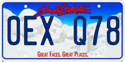 SD license plate 0EXQ78
