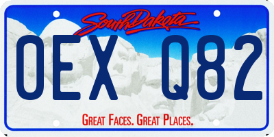 SD license plate 0EXQ82