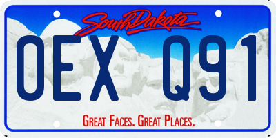 SD license plate 0EXQ91