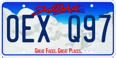 SD license plate 0EXQ97