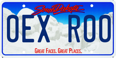 SD license plate 0EXR00