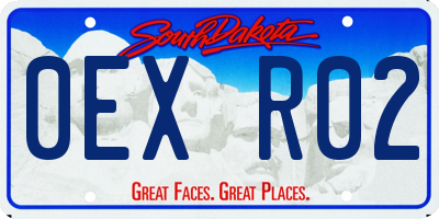 SD license plate 0EXR02