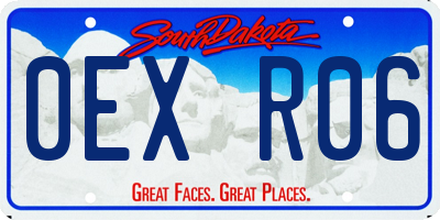 SD license plate 0EXR06