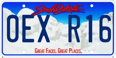 SD license plate 0EXR16
