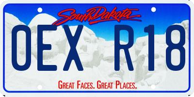 SD license plate 0EXR18