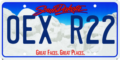 SD license plate 0EXR22