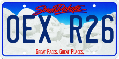 SD license plate 0EXR26
