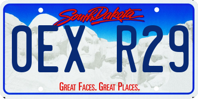 SD license plate 0EXR29