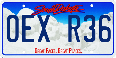 SD license plate 0EXR36
