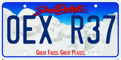 SD license plate 0EXR37
