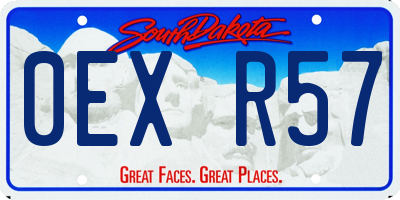 SD license plate 0EXR57