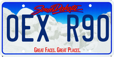 SD license plate 0EXR90