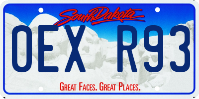SD license plate 0EXR93