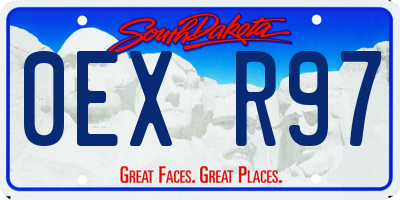 SD license plate 0EXR97