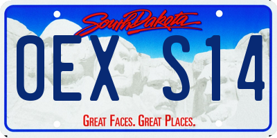 SD license plate 0EXS14