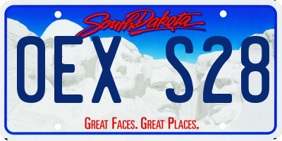 SD license plate 0EXS28