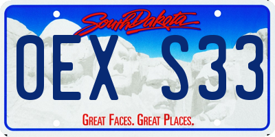 SD license plate 0EXS33