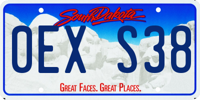 SD license plate 0EXS38