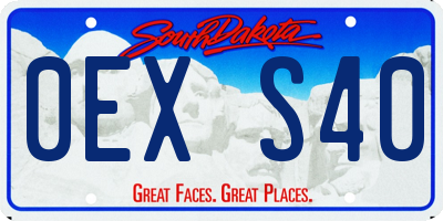 SD license plate 0EXS40